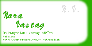 nora vastag business card